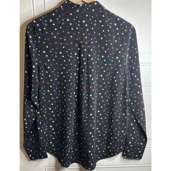 Rails Kate Silk Rainbow Stars Shirt Women's Size Small Button Down Designer Soft - Picture 13 of 16